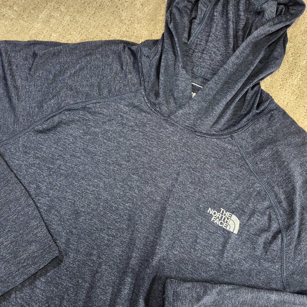 The North Face Hyperlayer FD Hoodie Men Medium Lightweight UPF 50 Stretch Blue